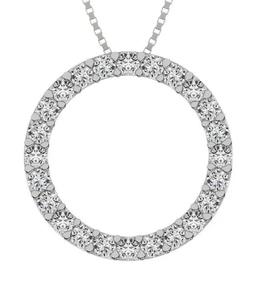 Circle Frame Diamond Pendant